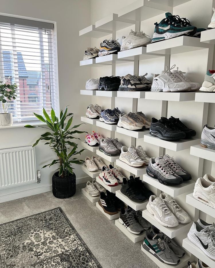 IKEA Hack Example - LACK Shelf Shoe Storage
